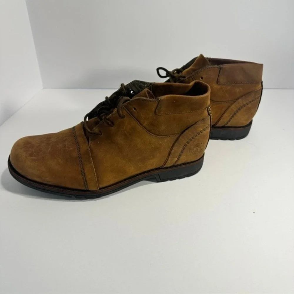 Timberland Mens Smart Comfort Waterproof Leather Chukka Boots Brown Size 9M